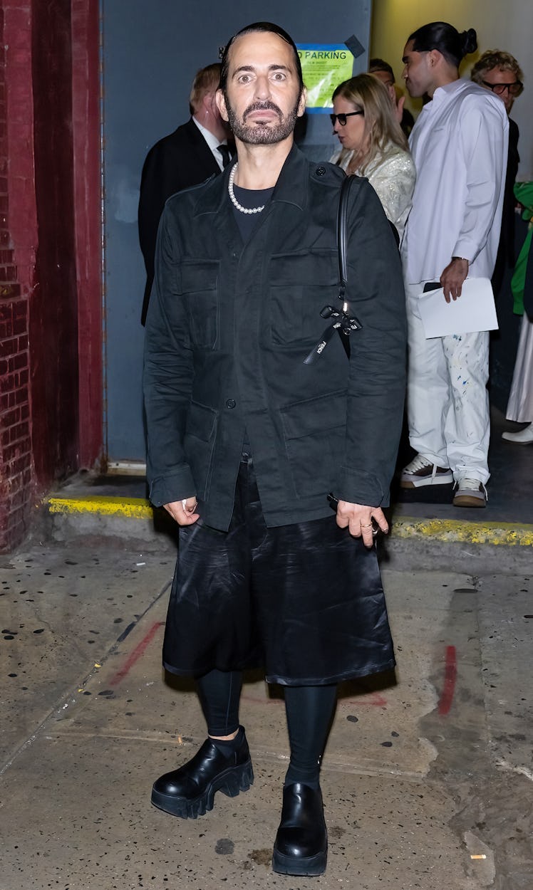 Designer Marc Jacobs is seen leaving the FENDI Spring Summer 2023 Fashion Show and the celebration o...