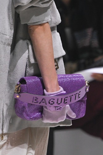 Fendi mini lilac sequin baguette from 2022