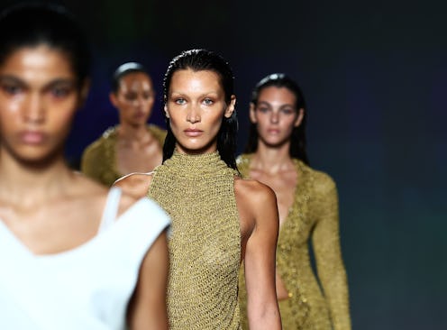 braided ponytails models runway