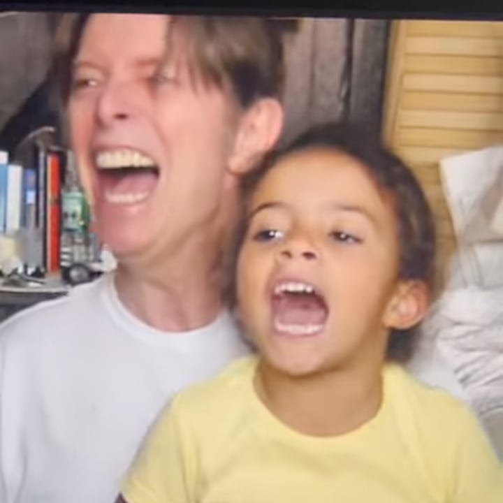Lexi Jones just shared a throwback video of herself as a child sitting on her dad David Bowie's lap ...