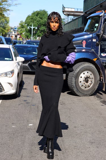 Model Cindy Bruna attends the Altuzarra fashion show during September 2022 New York Fashion Week: Th...