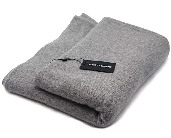 The best cashmere blankets can be reversible for two color options.