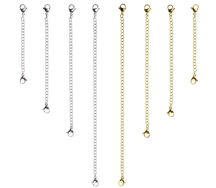 D-buy Stainless Steel Necklace Extenders (8-Piece Set)