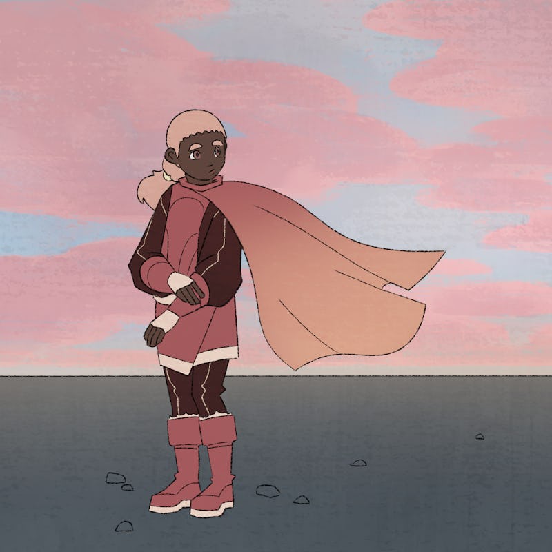 A lonely warrior inspired by Elden Ring looks out at the desolate Lands Between