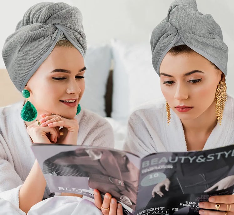 YoulerTex Microfiber Hair Towel Wrap (2-Pack)