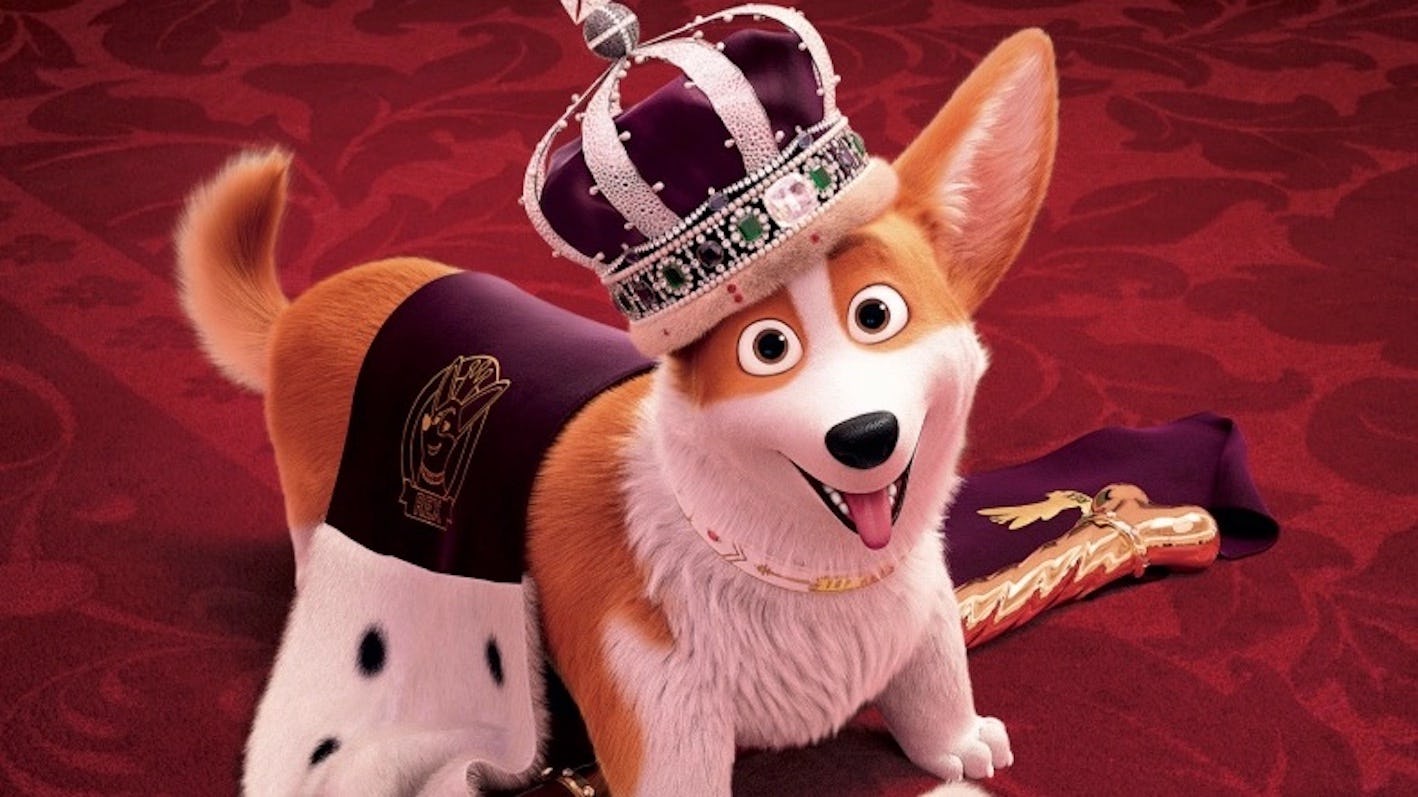 The queen and fashion the corgis