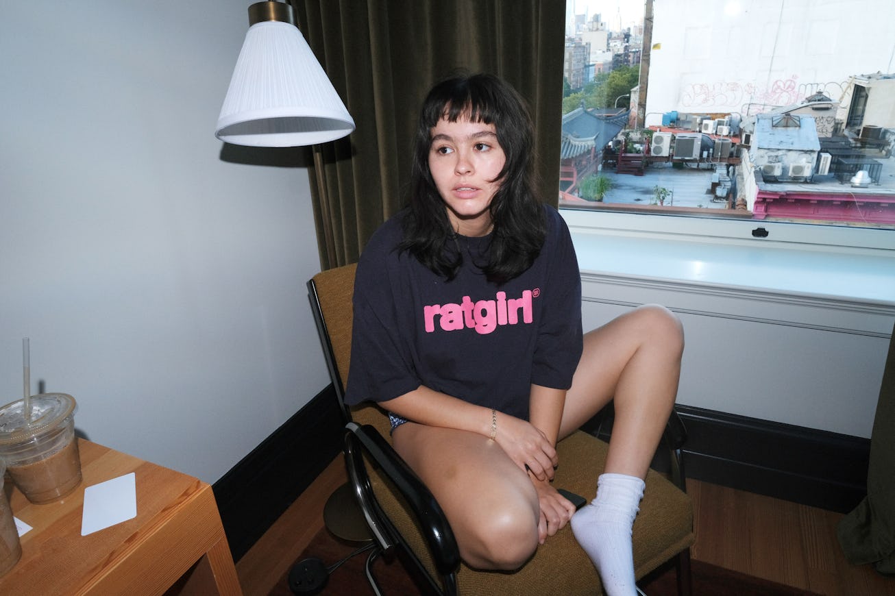 Enya Umanzor getting ready for Collina Strada’s show