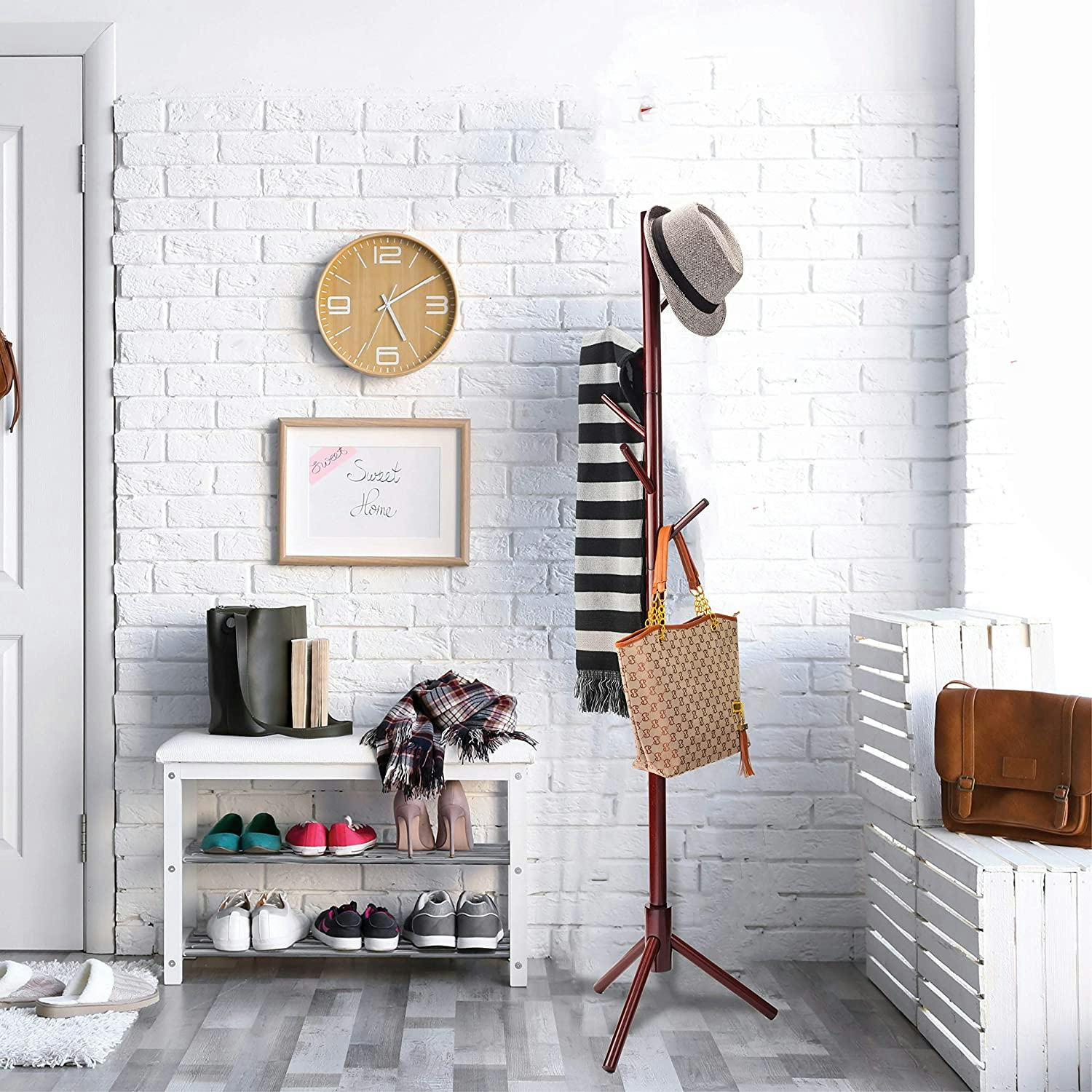 ZOBER Wooden Coat Rack