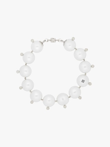 4G Pearl Necklace With Crystals