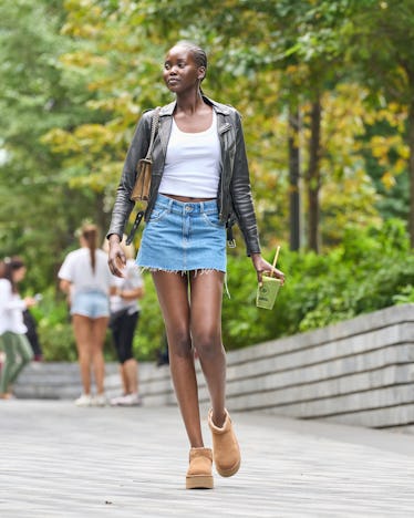 Model Adut Akech is seen on September 13, 2022 in New York City