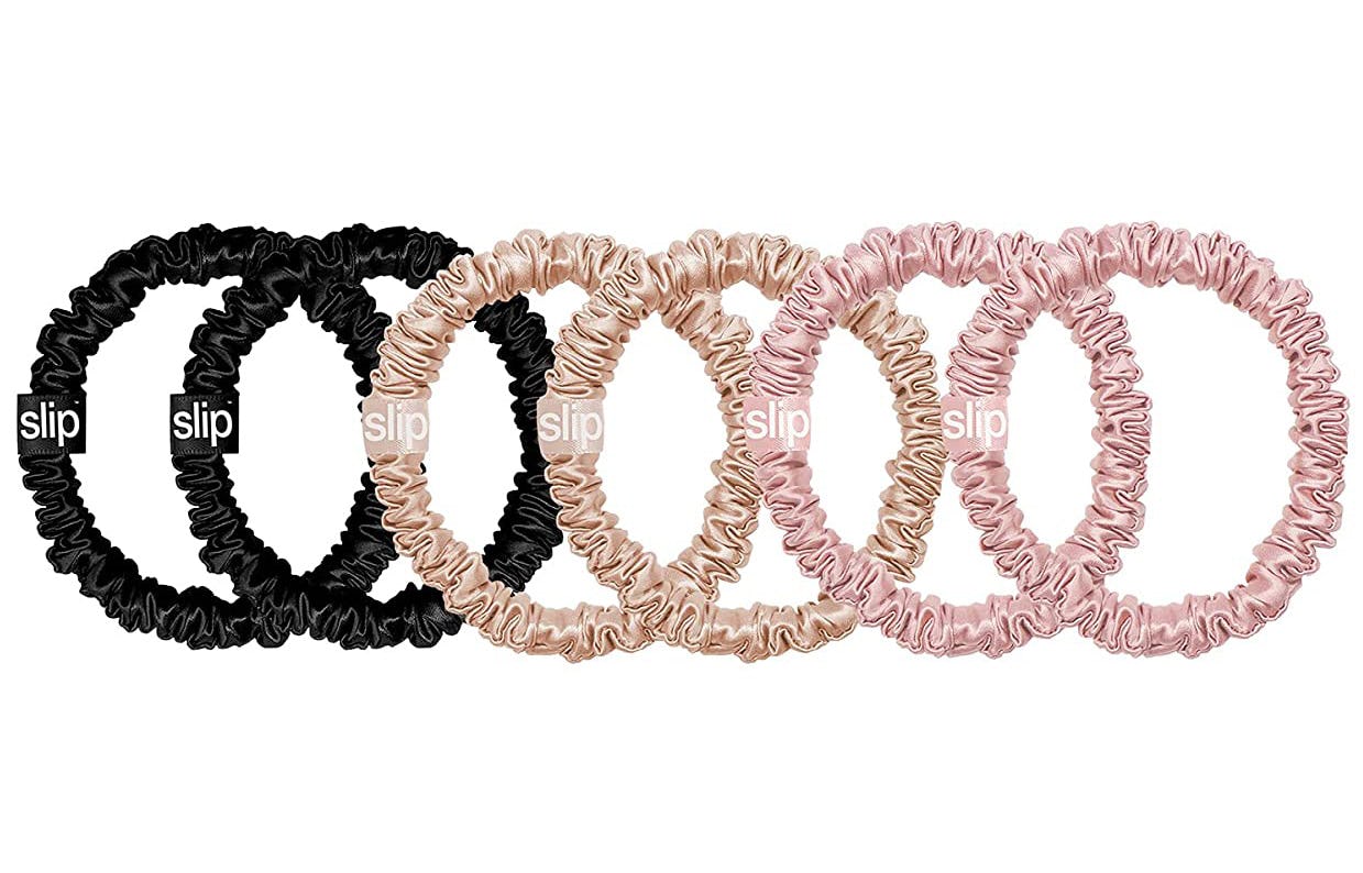 slip skinny scrunchies are the best silk hair ties for high ponytails