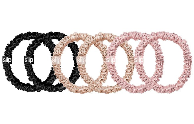 slip skinny scrunchies are the best silk hair ties for high ponytails