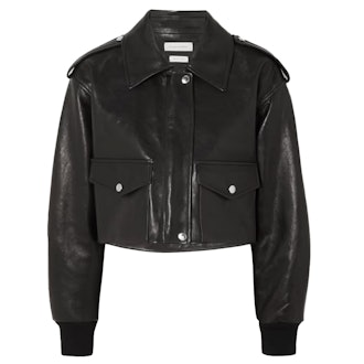Alexander McQueen Cropped Leather Jacket