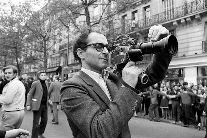 Jean-Luc Godard filming in Paris in the 1960s