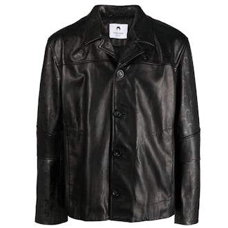 Marine Serre Logo Print Single Breasted Jacket