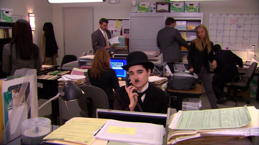 Pam in the New York office of Dunder Mifflin.