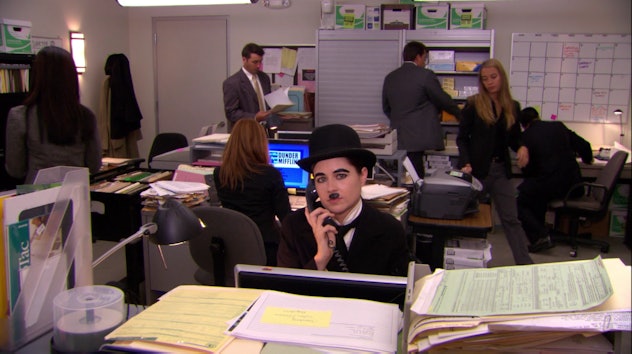 Pam in the New York office of Dunder Mifflin.