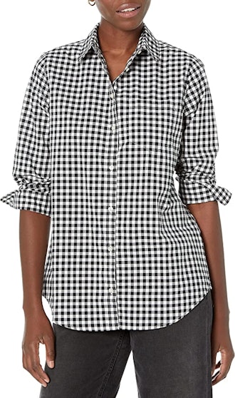 Amazon Essentials Long-Sleeve Button-Down Poplin Shirt