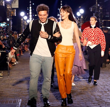 Brooklyn Beckham and Nicola Peltz walking the first Vogue World NYFW show