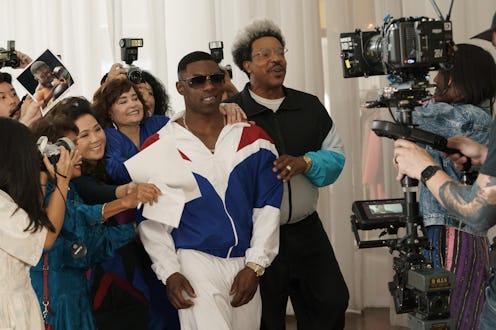 Trevante Rhodes as Mike Tyson and Russell Hornsby as Don King in 'Mike' via Hulu's press site