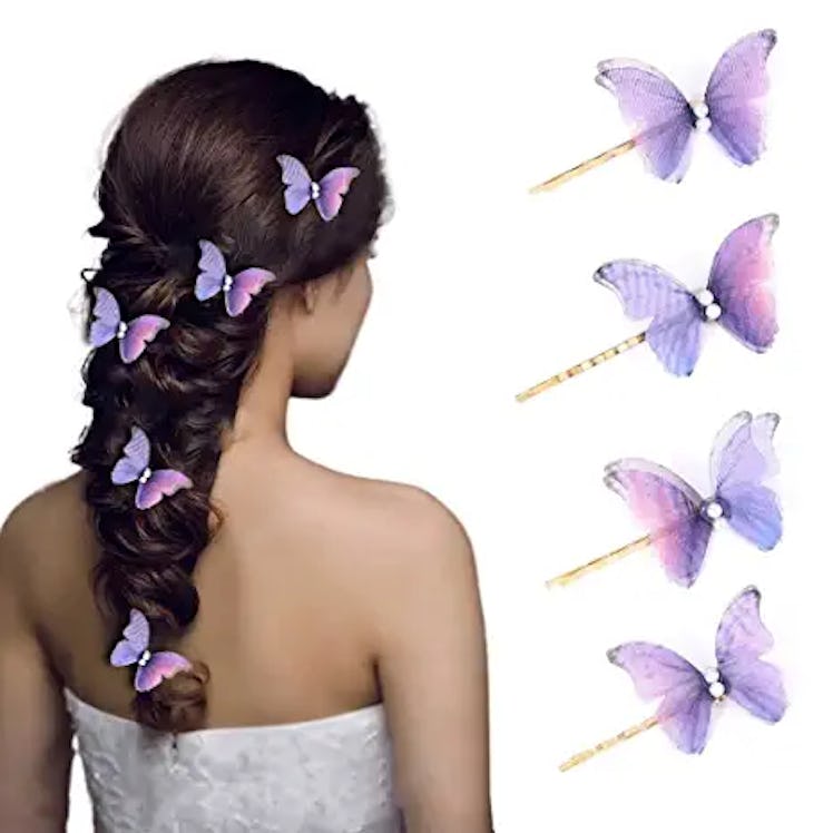 butterfly hair clips