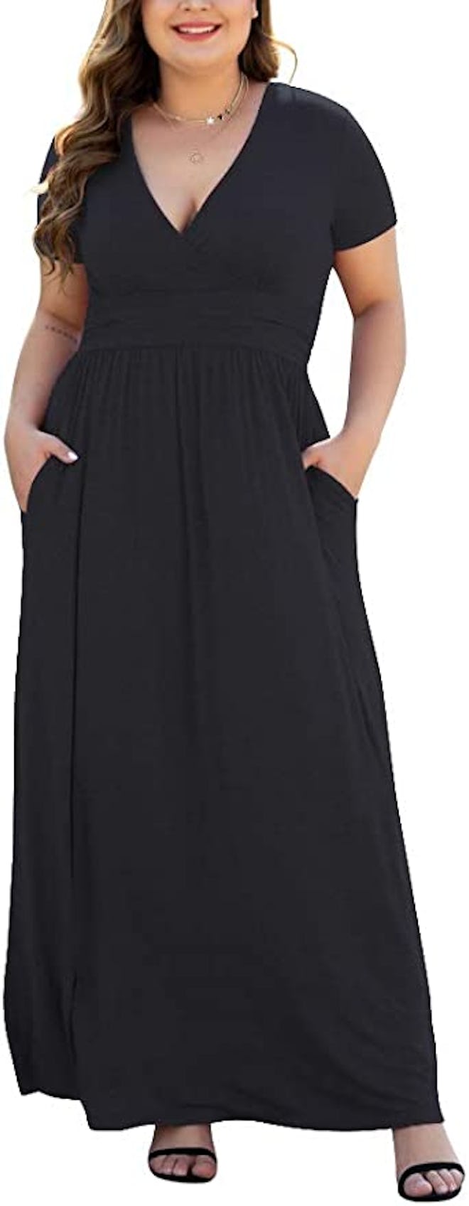 HAOMEILI Casual Maxi Dress with Pockets