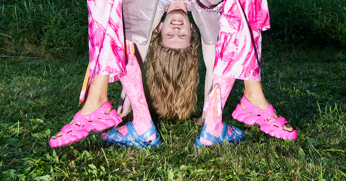 Collina Strada debuts fully recyclable sandals and deadstock fabric loafers