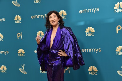 Sandra Oh arrives for the 74th Emmy Awards at the Microsoft Theater