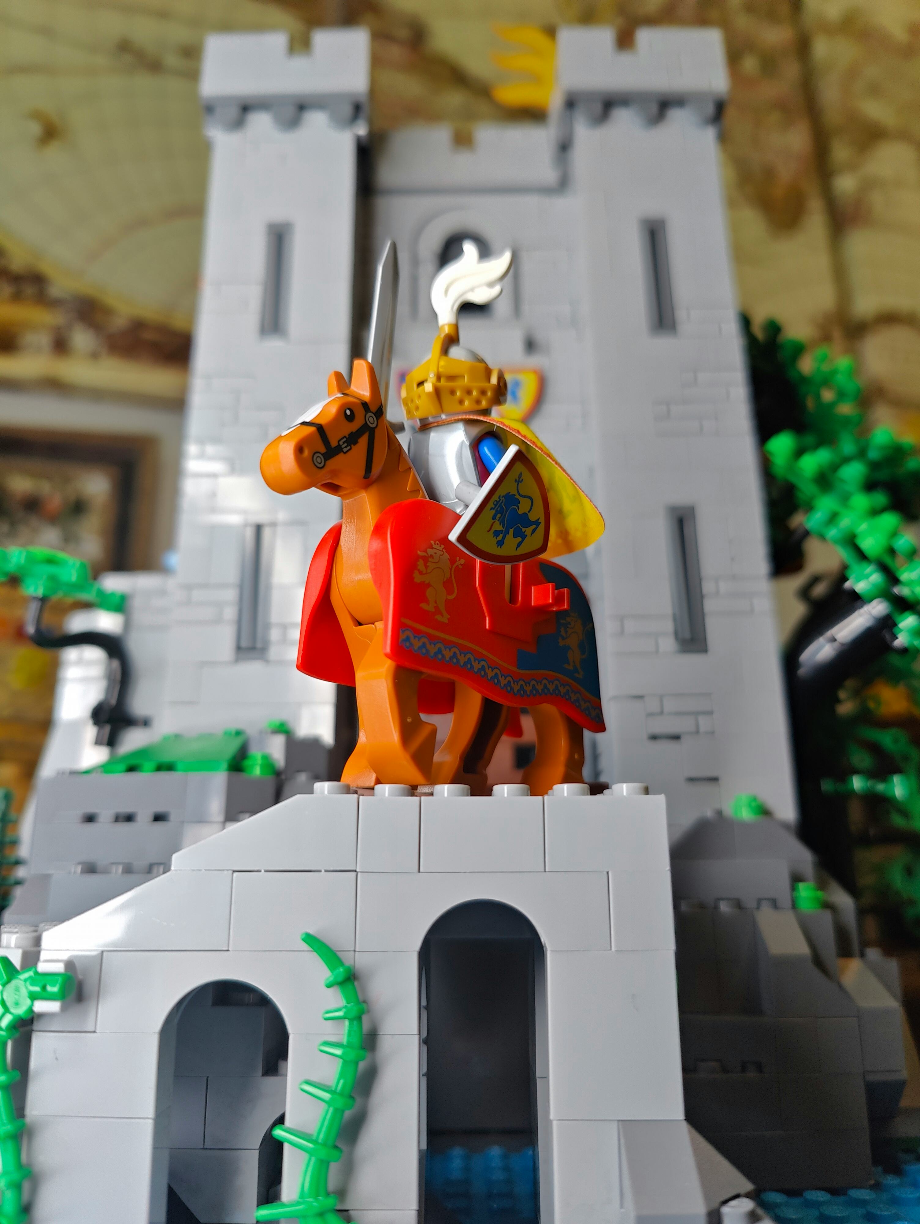 Close up of Lego's new Lion Knight's castle build.