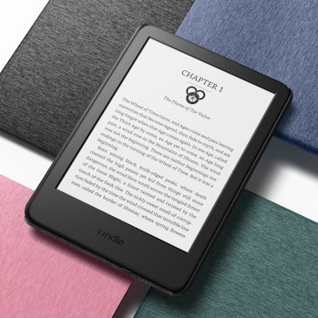 Amazon Kindle 11th generation with four colored covers.