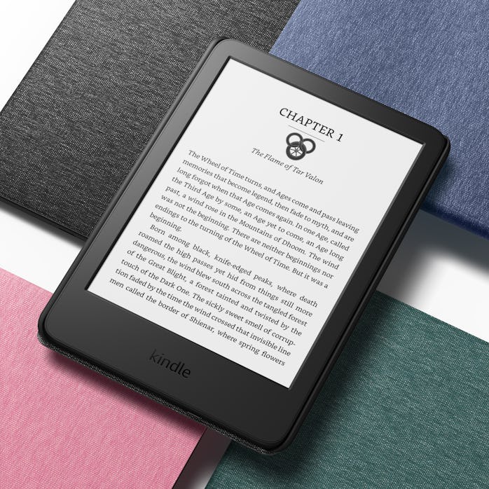 Amazon Kindle 11th generation with four colored covers.
