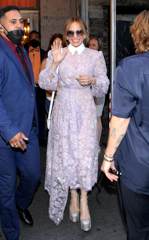 Jennifer Lopez is seen on August 14, 2022 in New York City.