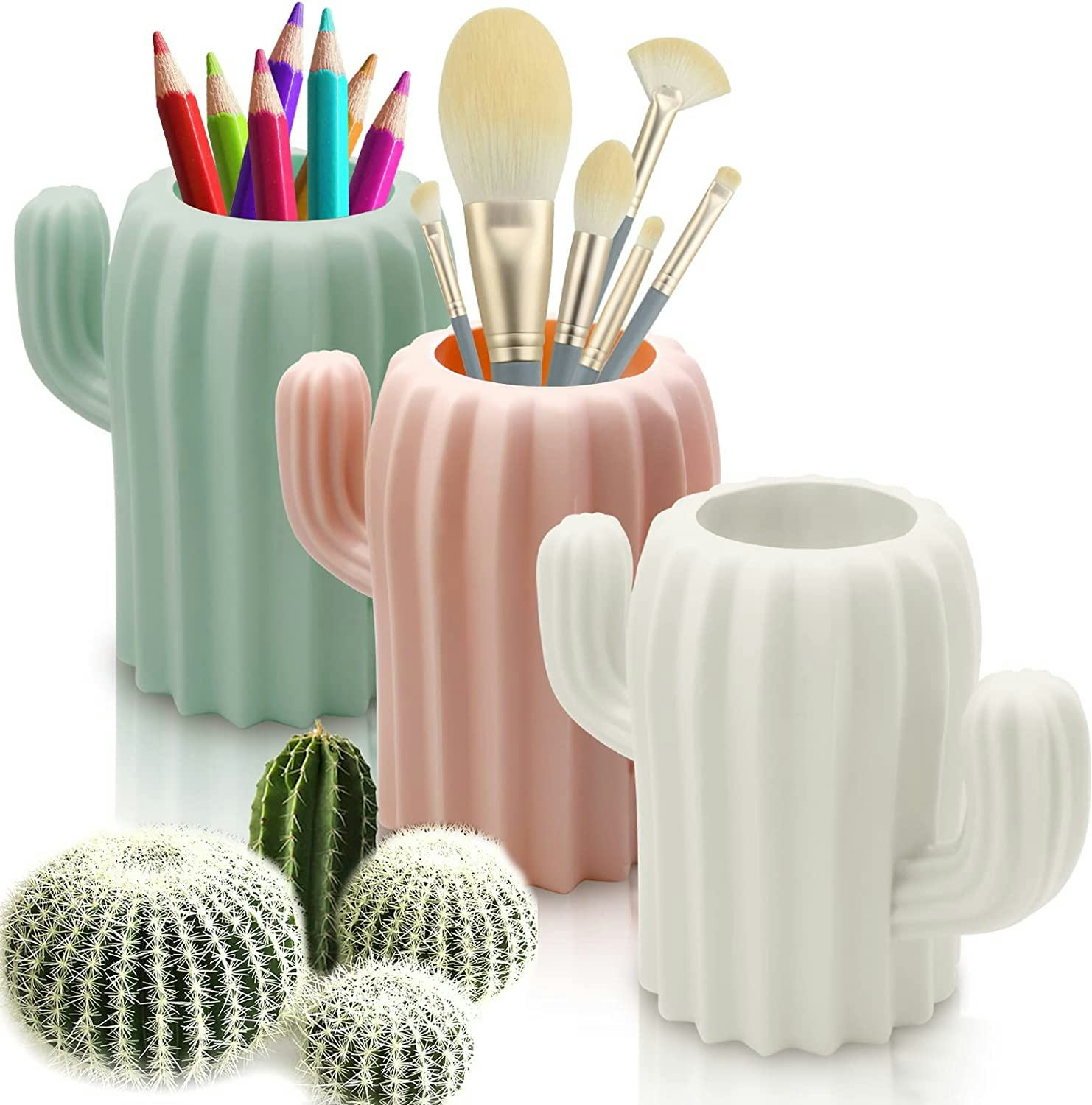 LeonBach Cactus Pencil Holders (3 Pack)