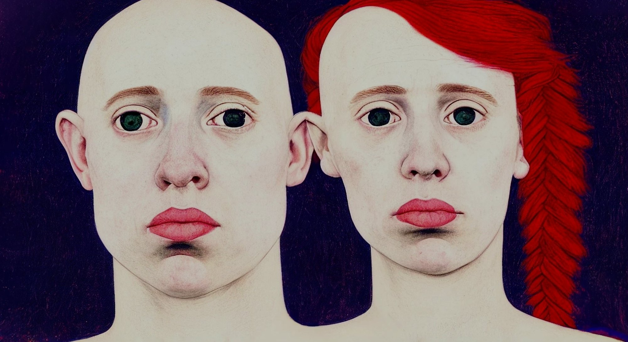 Mat Dryhurst and Holly Herndon AI self-portraits