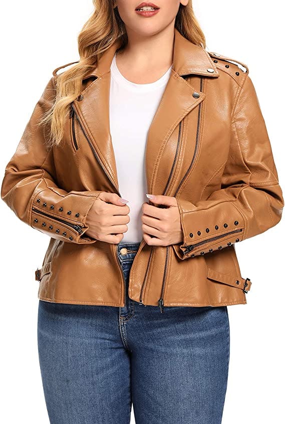 S P Y M Faux Leather Moto Jacket