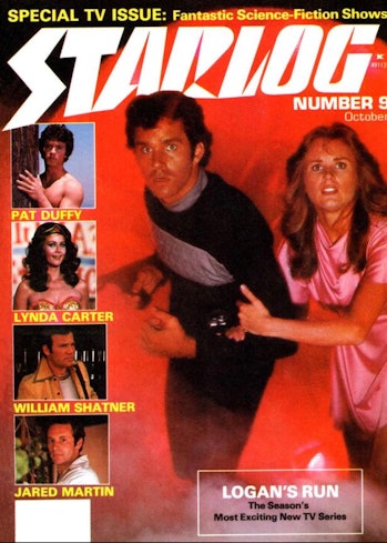 Logan’s Run on the cover of Starlog magazine.