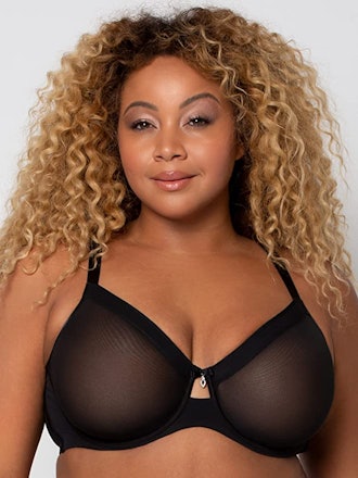 Curvy Couture Sheer Full Coverage Unlined Underwire Bra