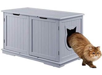 This dog-proof litter box looks like furniture. 
