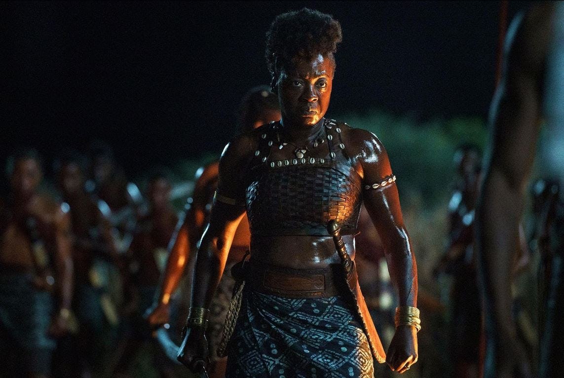 Viola Davis plays the female Agojie warrior in 'The Woman King' 