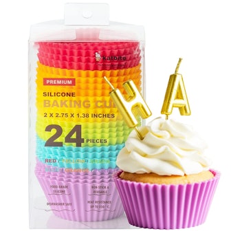 Katbite Silicone Cupcake Baking Cups (24-Pack)