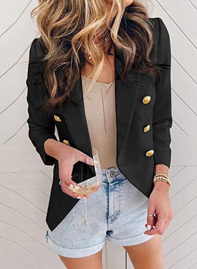 Asvivid Casual Draped Blazer