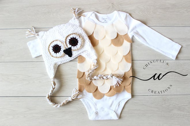 Baby Barn Owl Costume Crochet Owl Hat Baby Owl Bodysuit