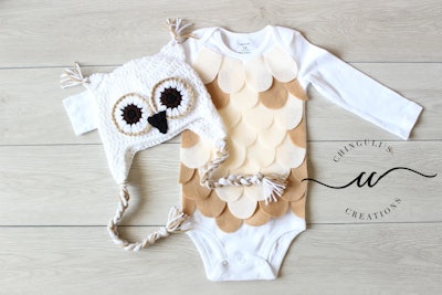 Baby Barn Owl Costume Crochet Owl Hat Baby Owl Bodysuit