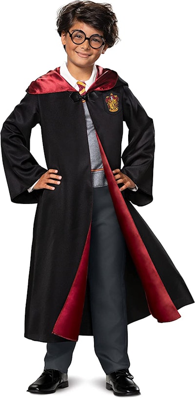 Harry Potter Costume, Official Wizarding World Harry Potter Kids Hooded Robe and Jumpsuit