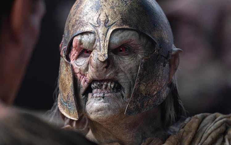 A snarling orc from The Rings of Power