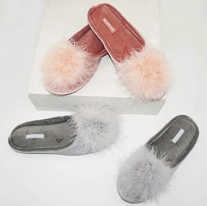 BCTEX COLL Fuzzy Velvet Bedroom Slippers