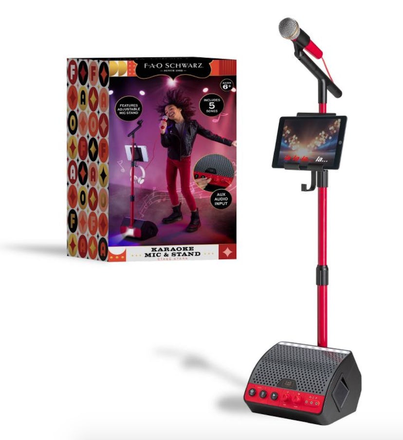 FAO Schwarz Microphone with Stand and Tablet Holder