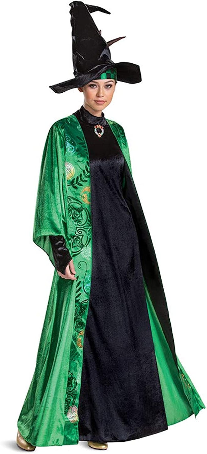 Professor McGonagall Costume, Official Deluxe Harry Potter Wizarding World Costume Dress and Hat