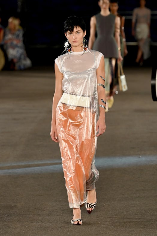 A model walks the runway during Tory Burch - Spring/Summer 2023 New York Fashion Week 