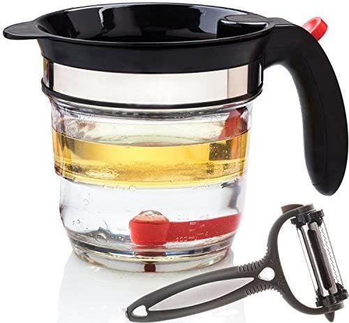 VONDIOR Grease Separator with 3-in-1 Multifunctional Peeler